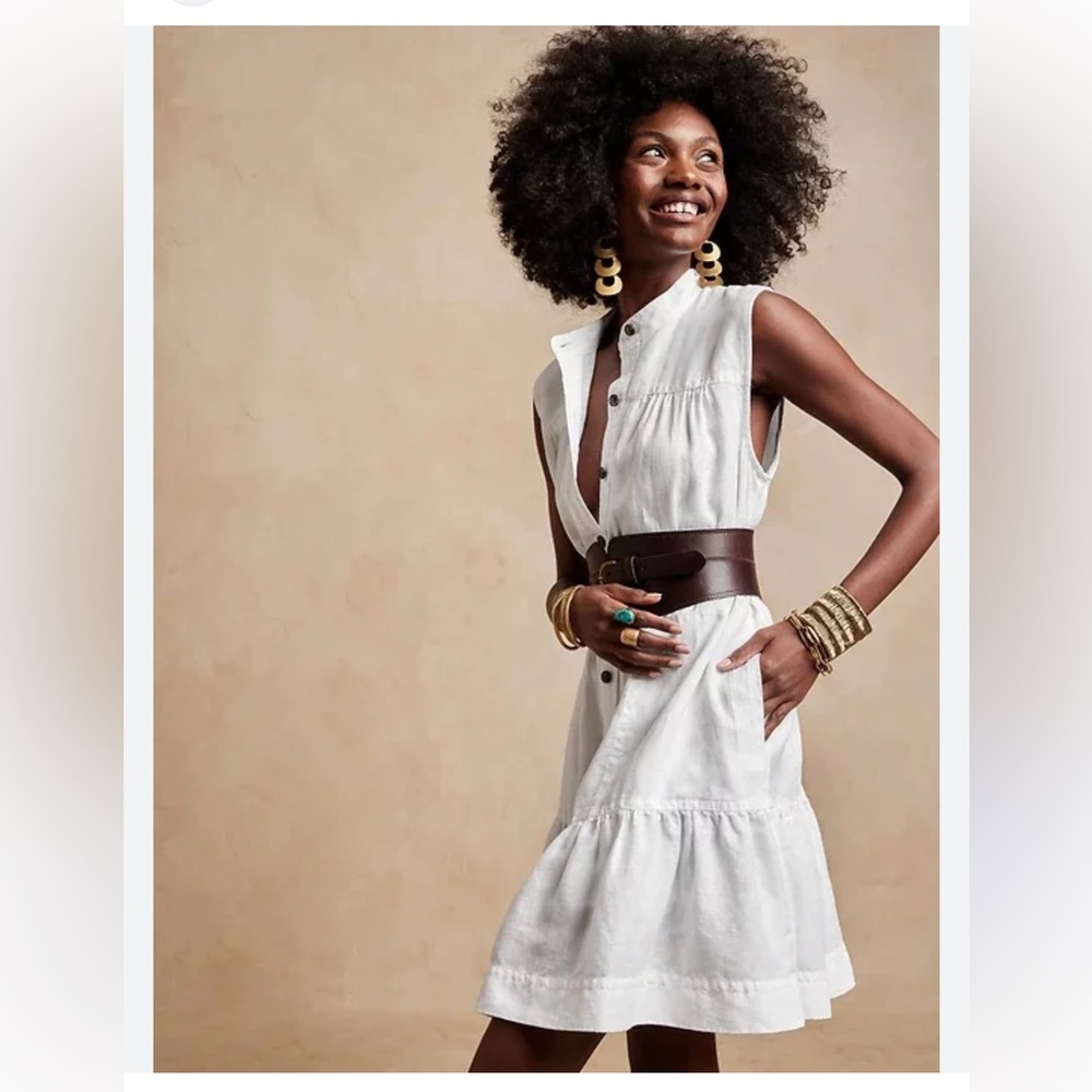 Banana Republic Sleeveless Linen Dress